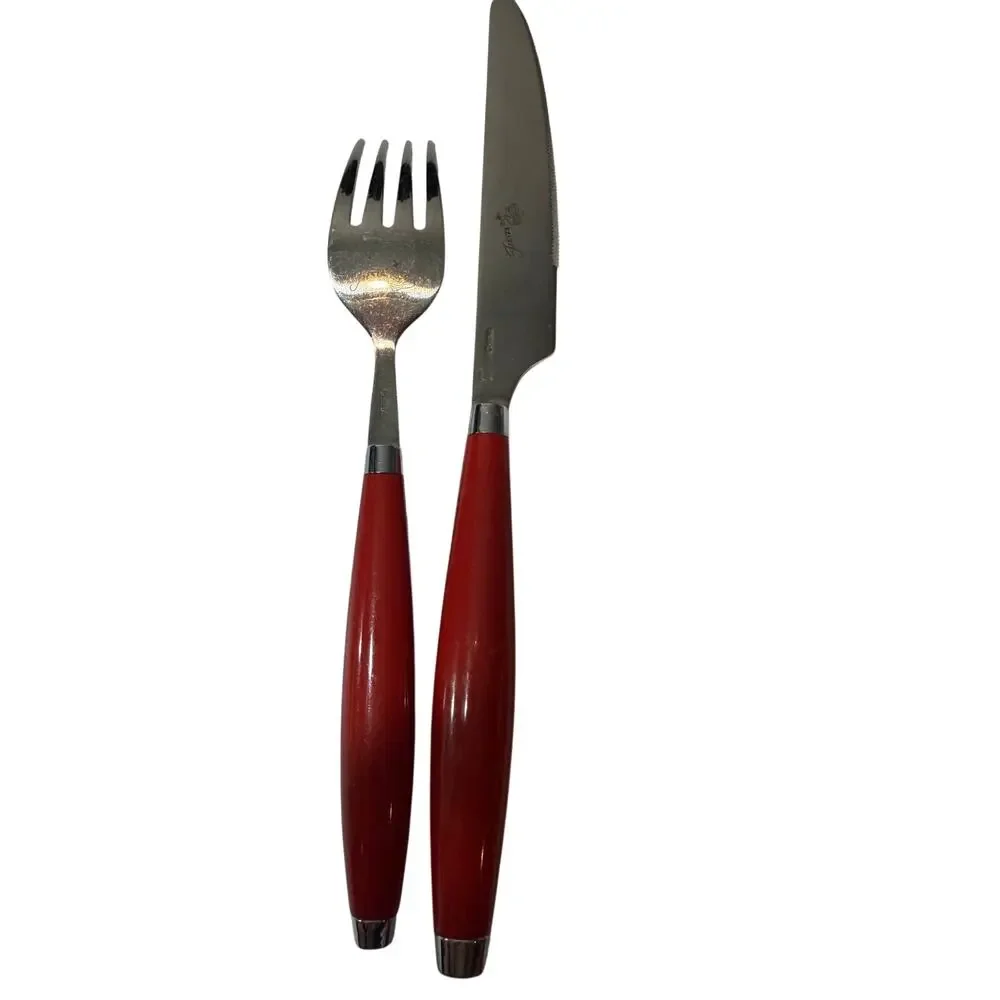 Fiesta Fiestaware 2 Piece Hostess Set red fork and knife